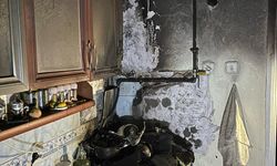 Çorum'da elektrik kontağından çıkan yangın evde hasara neden oldu