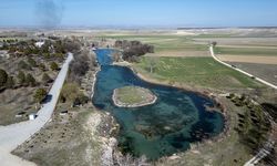 Sakarya Nehri'nin kaynağı olan "bozkırın ortasındaki vaha" Sakaryabaşı görüntülendi