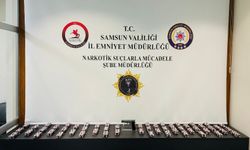 Samsun'da 2 bin 74 sentetik ecza hapı ele geçirildi