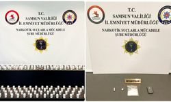 Samsun'da 6 bin 168 sentetik ecza hapı ele geçirildi