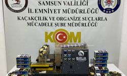 Samsun'da ikametinde kaçak sigara üretimi yapan kişi yakalandı