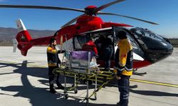 Tokat'ta ambulans helikopter 14 günlük bebek için havalandı