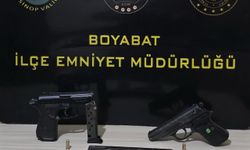 Sinop'ta ruhsatsız tabancalarıyla yakalanan 3 şüpheli gözaltına alındı