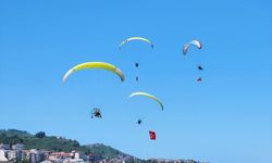 Giresun'da bir paramotor havalandıktan kısa süre sonra denize düştü
