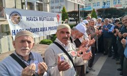 Havza'da hacı adayları uğurlandı