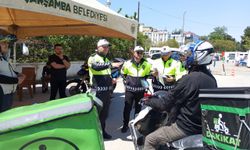 Trafik ekiplerinden motosiklet sürücülerine bilgilendirme