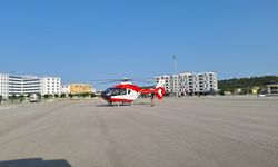 Ambulans helikopter, trafik kazasında yaralanan 2 aylık bebek için havalandı
