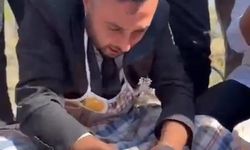 Bolu'da arkadaşları damada gözleme yaptırdı