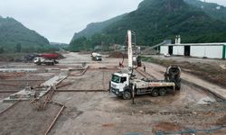 Giresun'da asfalt plenti tesisi kurulması çalışmaları devam ediyor