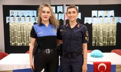 Kastamonu'da tayini çıkan kadın polis ve jandarmaya "özel" veda