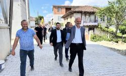 Ladik'te kırsal mahallelere parke taşı döşeniyor