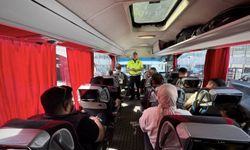 Samsun'da bayram tatili nedeniyle otogarda trafik denetimi yapıldı