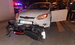 Samsun'da otomobille çarpışan motosikletin sürücüsü yaralandı