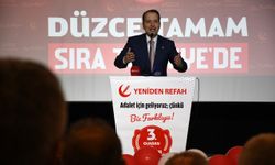 Yeniden Refah Partisi Genel Başkanı Erbakan, partisinin Düzce 3. Olağan Kongresi'ne katıldı