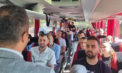 BAŞKAN, İŞÇİ VE AİLELERİNİ UĞURLADI