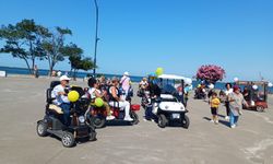 Samsun'da akülü araçlarla sünnet konvoyu düzenlendi