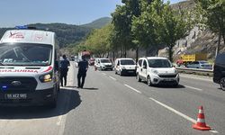 Samsun'da devrilen motosikletin sürücüsü yaralandı