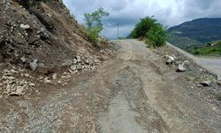 Samsun'un Ayvacık ilçesinde sağanak nedeniyle toprak kayması oluştu