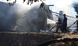 Tokat'ta çıkan yangında samanlık ve ahır zarar gördü