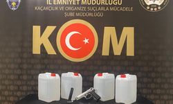 Bayburt'ta sahte içki operasyonunda 110 litre etil alkol ele geçirildi