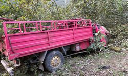 Giresun'da fındık bahçesine devrilen kamyonetteki 4 kişi öldü, 1 kişi yaralandı