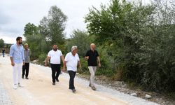 Ladik'te kilit parke çalışmaları sürüyor