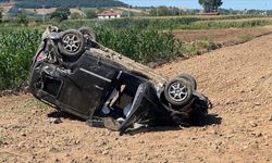 Samsun’da tarlaya devrilen hafif ticari aracın sürücüsü yaralandı