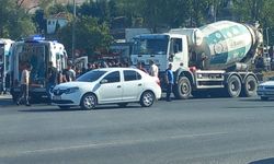 MOTOSİKLET MİKSERİN ALTINDA KALDI