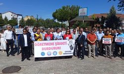 'ÖĞRETMENE ŞİDDETİ DURDURUN'