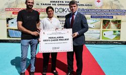 Amasya'da 100 çiftçiye GES'li çadır, 88 çiftçiye solarizasyon naylon desteği sağlandı
