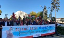 Çorum'da Filistin ve Küresel Sumud Filosu'na destek yürüyüşü yapıldı