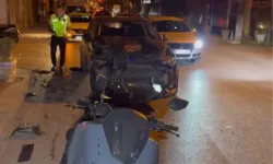 MOTOSİKLET KAZASI, YARALILAR VAR!
