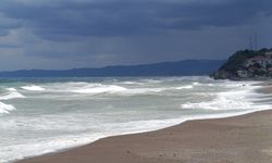 Düzce'nin Karadeniz kıyısında kuvvetli rüzgar etkili oldu