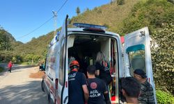 Giresun'da yamaç arazide fenalaşan kadın AFAD ekiplerince kurtarıldı