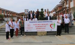 Of'ta sağlıklı yaşama dikkat çekmek için yürüyüş düzenlendi