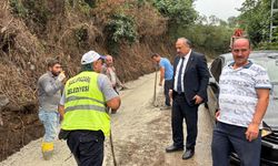 Salıpazarı Belediye Başkanı Karaca, yol çalışmalarını yerinde inceledi