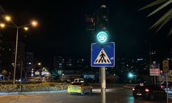 Samsun'da İsrail trafik ışıklarıyla protesto edildi