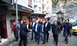 Trabzon Valisi Yıldırım, Şalpazarı ilçesinde incelemede bulundu