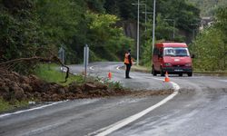 Trabzon'da toprak kayması nedeniyle Sera Gölü yolunda ulaşım kontrollü sağlanıyor