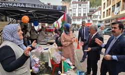 Çaykara'da Gazze'ye destek kermesi düzenlendi