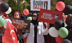 Gümüşhane ve Trabzon'da üniversite öğrencilerinden Filistin'e destek