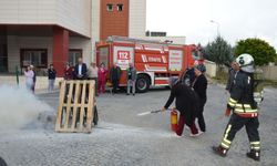 Havza Devlet Hastanesinde yangın tatbikatı yapıldı