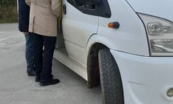 Ladik'te servis minibüsleri denetlendi