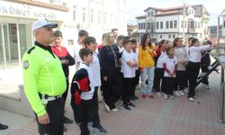 Mecitözü'nde emniyet kemeri simülasyon aracıyla eğitim yapıldı