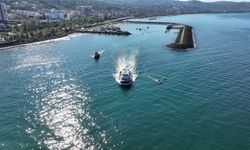 Trabzon'da denizciler Filistin ve Küresel Sumud Filosu'na destek için Karadeniz'e açıldı