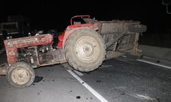 Amasya'da otomobil ile traktörün çarpıştığı kazada 1 kişi yaralandı