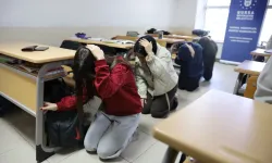 Bursa'da YKS Merkezi'nde deprem tatbikatı