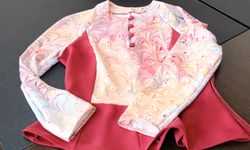 Çorum'da eskiyen kıyafetler ebru desenleriyle yenileniyor