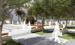 İzmir'in Kınık ilçesi Cumhuriyet Meydanı yenileniyor