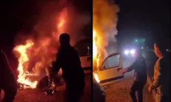 Yanan araçtan aileyi kurtaran cezaevi personeline Bakan Tunç'tan tebrik